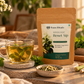 Reset Sip tea pouch, back of pack with ritual steps